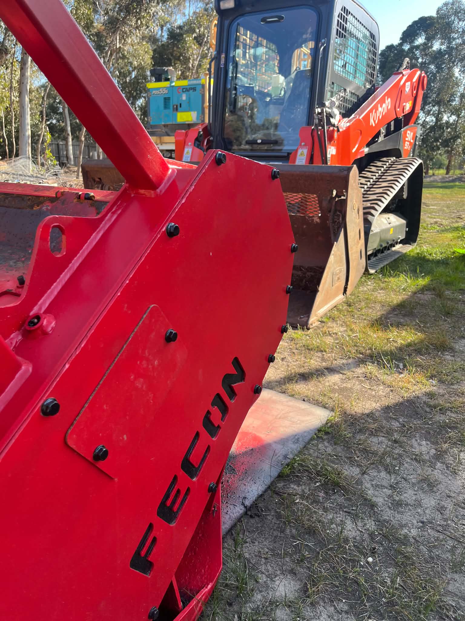 Fecon forestry mulcher attachment paired with the new Kubota compact track loader